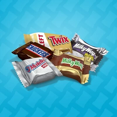 Coupon ๐ Mars ๐ฌ Candy & Chocolate Snickers, Twix, Milky Way & 3 Musketeers Individually Wrapped Minis Size Chocolate Bars, 4 Lb. Variety Mix Bag (MMM50972) โจ - Image 2