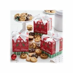 Best Pirce ❤️ Edible Gifts Mrs. Fields Trio Of Present Cookies Gift Box, 3/Pack (22WBOXL011B) 👏
