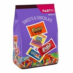 New 🧨 Hershey's 🍬 Candy & Chocolate REESE'S, KIT KAT® And JOLLY RANCHER Assortment Snack Size 🍬 Candy, Individually Wrapped, 34.19 Oz 🎁