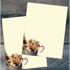 Best reviews of 🛒 Stationery Great Papers Cup Of Cheer 🍬 Candy Cane And Gingerbread Cookies ❄ Christmas Letterhead, Multicolor, 50/Pack (2021109) 😀