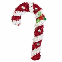 Brand new 🌟 Winter Holiday Party Supplies Amscan Tinsel 🍬 Candy Cane Decorations, Red/White Stripes, 5/Pack (241327) 🌟