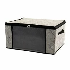 Best Pirce 🧨 The Macbeth Collection Closet Storage & Organizers Closet Candie Blanket Bag, Jumbo, Geo Natural (M-77821) 🌟