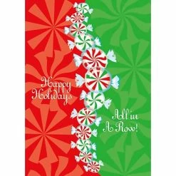 Best Pirce ⭐ Quill Brand Merry 🎁 Christmas Happy Holidays All In A Row 🍬 Candy Holiday Greeting Cards, With A7 Envelopes, 7" X 5", 25 Cards Per Set 🧨