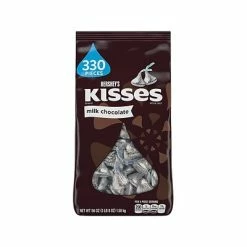 Promo 😀 Candy & Chocolate HERSHEY'S KISSES Milk Chocolate 🍬 Candy, Bulk, 56 Oz, Bag, 330 Pieces (HEC12295) 🔥