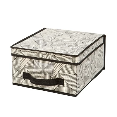 Budget ๐ The Macbeth Collection Storage Bins & Totes Closet Candie Storage Box, Geo Natural (M-77816) โ - Image 2