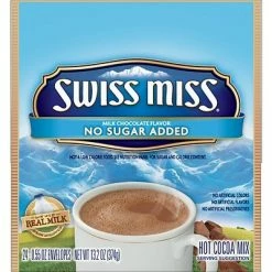 Discount 🎉 Hot Cocoa Swiss Miss No Sugar Added Cocoa, 0.55 Oz., 24/Box (HUN55584) ⭐