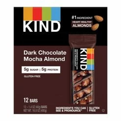 Outlet 🥰 Snack Bars KIND Bar, Dark Chocolate Mocha Almond, 1.4 Oz., 12/Box (PHW18554) 😀