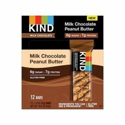 Outlet ⌛ Snack Bars KIND Bar, Milk Chocolate/Peanut Butter, 1.4 Oz.,12/Pack (28352) 🛒