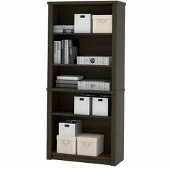 Cheapest ✨ Bookcases & Bookshelves Bestar® Embassy Modular 5-Shelf 67" Laminate Bookcase, Dark Chocolate (60700-3179) 😀