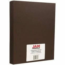 Best Pirce ⭐ Jam® Cardstock Paper JAM Paper® Matte Cardstock, 8.5" X 11", 130lb Chocolate Brown, 25/pack 👍