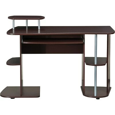 Hot Sale ๐ Office Desks Techni Mobili Computer Workstation With Storage, Chocolate ๐