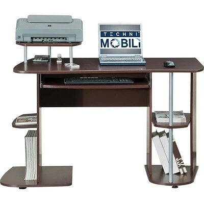 Hot Sale ๐ Office Desks Techni Mobili Computer Workstation With Storage, Chocolate ๐ - Image 6