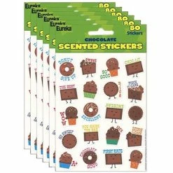 Promo 🌟 Stickers & Embellishments Eureka® Chocolate Scented Stickers, 80/Pack, 6 Packs (EU-650944-6) 🥰