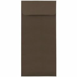 Cheapest 🎉 Envelopes JAM Paper Open End #10 Currency Envelope, 4 1/8" X 9 1/2", Chocolate Brown, 50/Pack (900940724I) 😍
