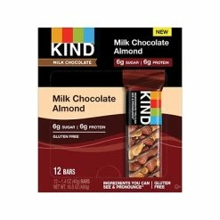 Cheapest 🛒 Snack Bars KIND Bar, Milk Chocolate/Almond, 1.4 Oz.,12/Box (28351) 🤩