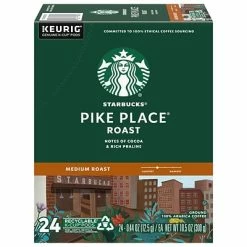 Best Pirce ❤️ K-Cups Starbucks Pike Place Coffee, Keurig® K-Cup®, Medium Roast, 24/Box (9572) 😀