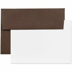 Top 10 🧨 Jam® Stationery Sets JAM Paper® Blank Greeting Cards Set, 4Bar A1 Size, 3.625 X 5.125, Chocolate Brown Recycled, 25/Pack (304624593) 🧨
