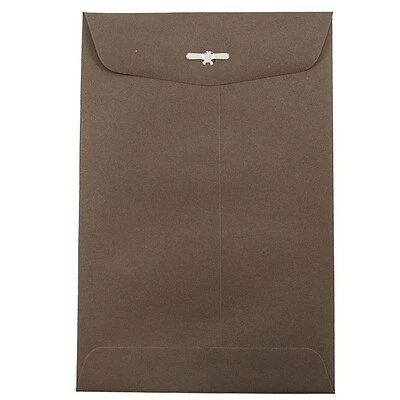 Discount 👏 JAM Paper® 6 X 9 Open End Catalog Envelopes With Clasp Closure, Chocolate Brown Recycled, 10/Pack (234784B) 😉 - Image 2