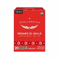 Cheapest 💯 K-Cups Intelligentsia Organic El Gallo Coffee, Keurig K-Cup Pod, Light Roast, 20/Box (5000371867) ⭐