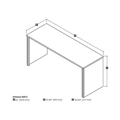 Deals 👍 Office Desks Bestar® Embassy 66" Credenza In Dark Chocolate 😉 - Image 2