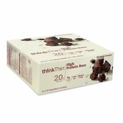 Deals 🔥 Snack Bars ThinkThin High Protein Bars, Brownie Crunch, 2.1 Oz, 10/Pack (209-02478) 😀