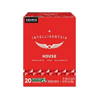 Flash Sale ✨ K-Cups Intelligentsia House Coffee, Keurig K-Cup Pod, Light Roast, 20/Box (5000371868) 🎁