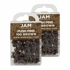 Cheapest 👍 JAM Paper® Colored Pushpins, Chocolate Brown Push Pins, 2 Packs Of 100 (222419049A) ✨