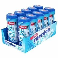 Budget ❤️ Gum & Mints Mentos Pure Fresh Sugar Free Gum, Mint, 10/Box (VAM1463620) 🎉