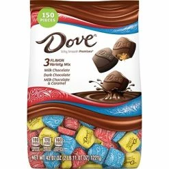 Promo 🛒 Candy & Chocolate DOVE PROMISES Milk & Dark Chocolate 🍬 Candy Assortment, Individually Wrapped, 150 Piece Bulk 🍬 Candy (209-00380) ⭐