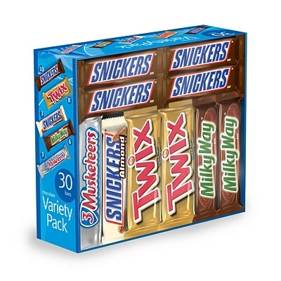 Best reviews of 🤩 Mars 🍬 Candy & Chocolate SNICKERS, TWIX, 3 MUSKETEERS & MILKY WAY Milk Chocolate 🍬 Candy Bars Variety Pack, 30ct Bulk 🍬 Candy Box (220-00085) ✨