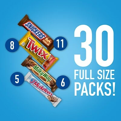 Best reviews of 🤩 Mars 🍬 Candy & Chocolate SNICKERS, TWIX, 3 MUSKETEERS & MILKY WAY Milk Chocolate 🍬 Candy Bars Variety Pack, 30ct Bulk 🍬 Candy Box (220-00085) ✨ - Image 3