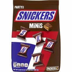 Best Pirce 👍 Candy & Chocolate SNICKERS Minis Size Chocolate 🍬 Candy Bars 35.6 Oz. Bag ✔️