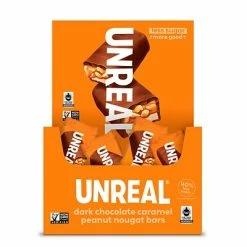 Cheapest 😀 Candy & Chocolate Unreal Dark Chocolate Caramel Peanut Nougat Bars, 0.67 Oz., 40 Ct. 😀