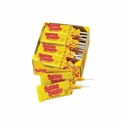Flash Sale 💯 Candy & Chocolate Sugar Daddy Pops Large; 1.7 Oz., 24 Pops/Box 🎉