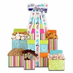 Coupon ✨ Edible Gifts Alder Creek Gift Baskets Happy 🥳 Birthday Treats Tower (FG07188) 😉