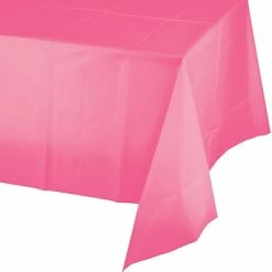 Hot Sale 💯 Table Covers & 👗 Skirts Celebrations Plastic Tablecloth, 🍬 Candy Pink (913042) 👍