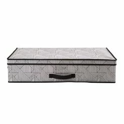 Best Sale ✨ The Macbeth Collection Storage Bins & Totes Closet Candie Under The Bed Storage Box, Geo Natural (M-77819) 💯