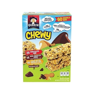 Best deal ๐ Snack Bars Quaker Chewy Bars, Variety, 0.84 Oz., 60/Box (220-00434) ๐ - Image 2
