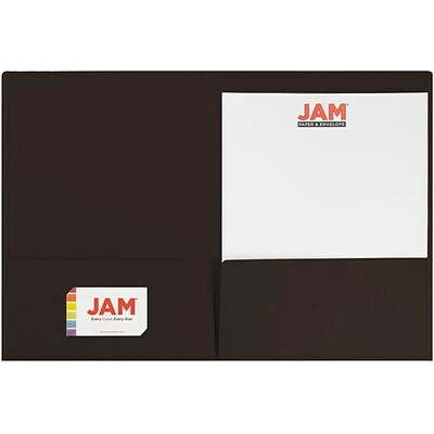 Flash Sale 💯 Pocket Folders JAM Paper Two Pocket Presentation Folders, Chocolate Brown, 6/Pack (233722D) 🤩 - Image 3