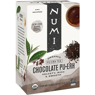 Deals 🥰 Hot Tea Numi Organic Puerh Chocolate Puerh Tea, 16/Box (NOT10360) 🔥