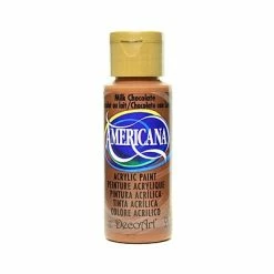 Best Sale 🛒 Paint, Brushes & Accessories Decoart Americana Acrylic Paints Milk Chocolate 2 Oz. [Pack Of 8] (8PK-DA174-3) 🔥