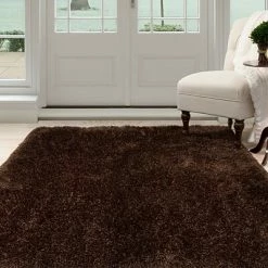 Best Sale 😍 Rugs Lavish Home Shag Area Rug - Chocolate - 3'3"x5' (62-CHO335) ✔️