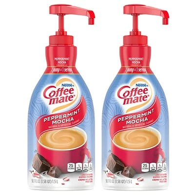 Budget ๐ Creamers Coffee Mate Peppermint Mocha Lactose-Free Creamer In Pump Dispenser, 2/Bundle (283-00067) ๐ - Image 3