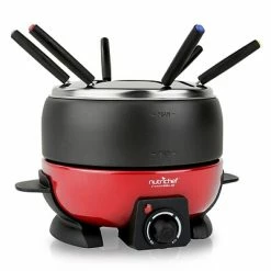 Best reviews of 💯 Fondue Sets Nutrichef 2+ Qts. Fondue Maker Electric Melting Pot Cooker Black/Red (PKFNMK23) 🔔