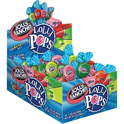 Buy โญ Candy & Chocolate JOLLY RANCHER Lollipops In Assorted Flavors, 50/BX (209-00051) ๐