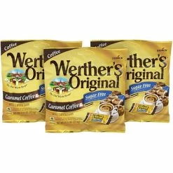 Brand new 👏 Candy & Chocolate Werther's Original Sugar Free Hard Candies, Caramel Coffee, 2.75 Oz., 3/Pack (302-01007) 👍