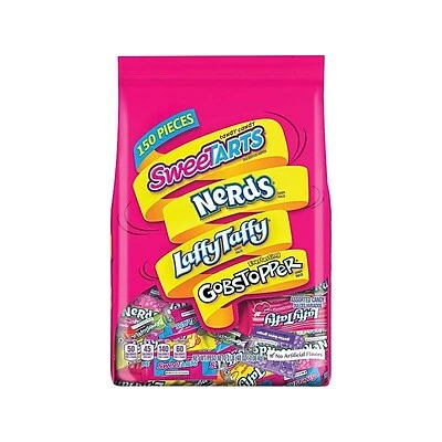 Hot Sale 🤩 Candy & Chocolate Wonka Assorted Bulk Pack Chewy 🍬 Candy, 48 Oz., 150 (NES96445) ❤️