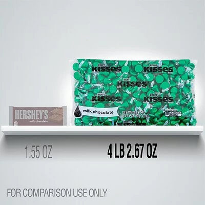 Outlet ๐ Candy & Chocolate HERSHEY'S KISSES Dark Green Foils Milk Chocolate ๐ฌ Candy, Individually Wrapped, 66.67 Oz, Bulk Bag, 400 Pieces (HEC60347) โจ - Image 3