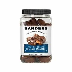 Wholesale 🥰 Candy & Chocolate Sanders Small Batch Wonders Milk Chocolate Sea Salt Caramels, 28 Oz. (27962) 😉