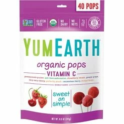 New ❤️ Candy & Chocolate YumEarth Organic Vitamin C Lollipops, 8.5 Oz., 3 Pack (1603) 😉